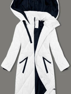 Dlouhá bílá dámská zimní bunda model 21427400 - J.STYLE