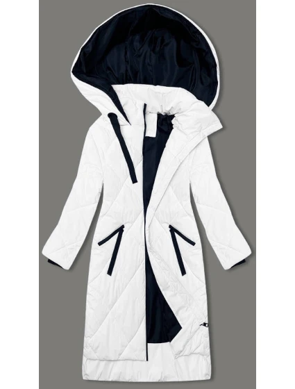 Dlouhá bílá dámská zimní bunda model 21427400 - J.STYLE