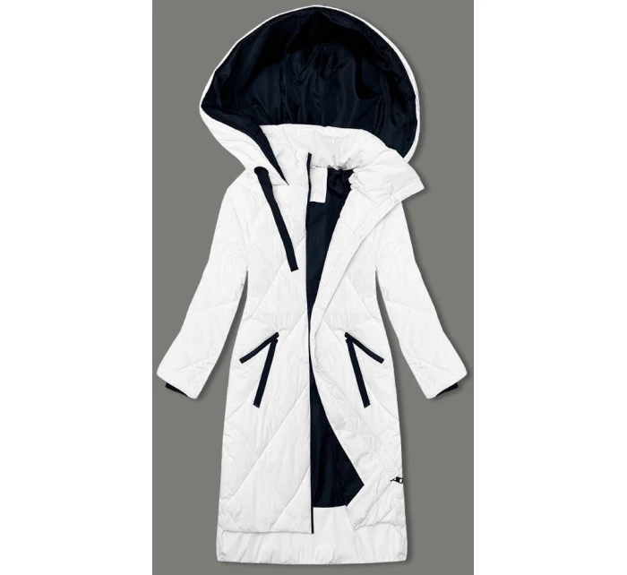 Dlouhá bílá dámská zimní bunda model 21427400 - J.STYLE
