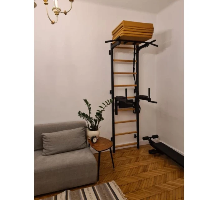 SKLADACÍ GYMNASTICKÝ MATRAC HNEDÝ 180CM LAVIČKA