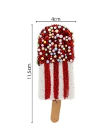 ZMRZLINOVÁ DEKORÁCIA ZÁVESNÁ OZDOBA 3KS BIELA