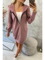 Mikina s kapucňou tmavo ružová