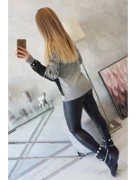 Vianočný sveter so Santa Clausom šedý