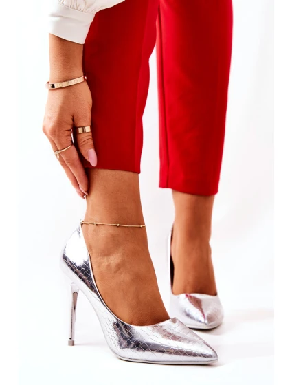 Podpatky s vzorem stříbrne model 21571354 - Boto