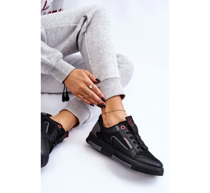 Damskie Niskie Sneakersy Cross Jeans LL2R4012C Czarne