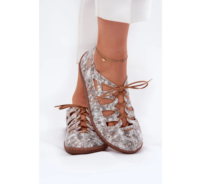 Kožené Baletky S  Zlaté model 21692609 - Maciejka