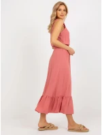 Šaty model 18372050 tmavě růžové - FPrice Šaty model 18372050 tmavě růžové - FPrice