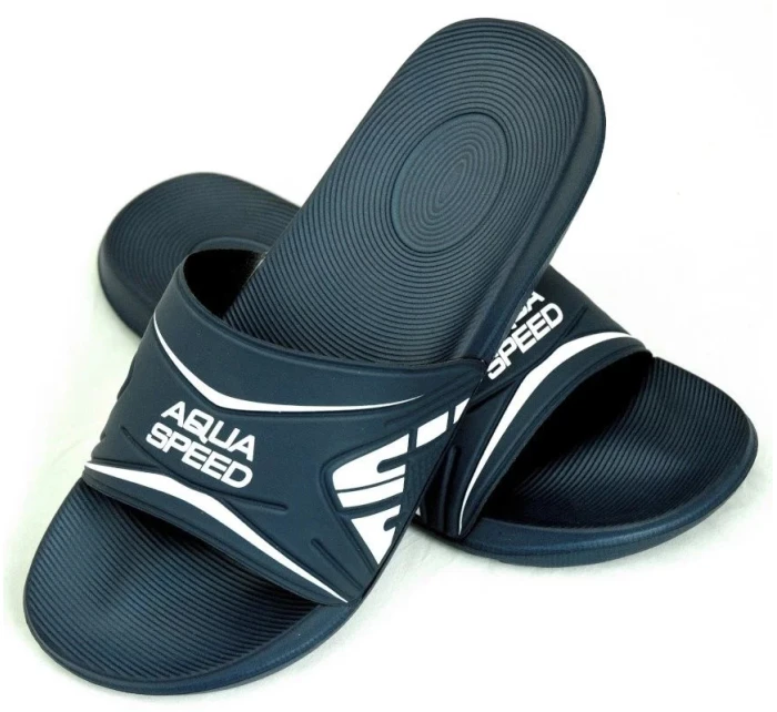 Plavecká unisex obuv do bazéna Dakota 10 Tmavo modrá s bielou - AQUA SPEED