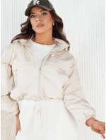 Dámska prechodná bunda s kapucňou GRAUS ecru FashionStreet TY4220