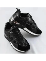 Čierne dámske tenisky adidasky so zvýšenou podrážkou (666-21) Čierne dámske tenisky adidasky so zvýšenou podrážkou (666-21)