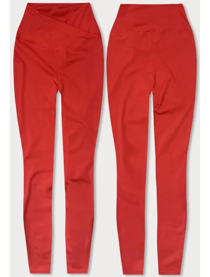 Červené dámske legíny - lycra (XL001-5)