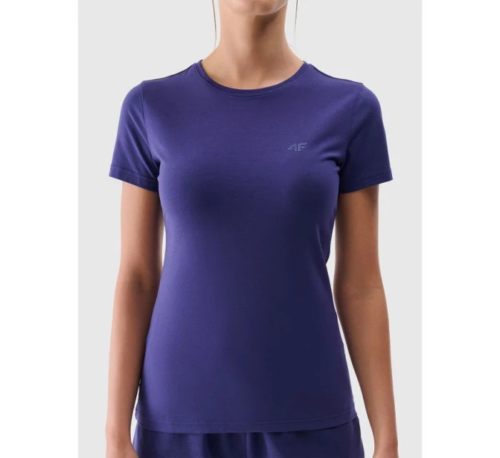 Dámské bavlněné tričko slim model 21432841 - 4F Dámské bavlněné tričko slim model 21432841 - 4F