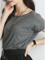 Tričko RV BZ model 14817894 tmavě šedá - FPrice Tričko RV BZ model 14817894 tmavě šedá - FPrice