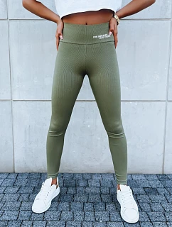 Dámské sportovní legíny SIMPLE  khaki  model 22103957 - FashionStreet