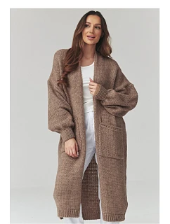 Zapínanie svetra model 226869 Makadamia