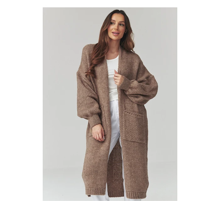 Zapínanie svetra model 226869 Makadamia