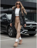 Dámská zimní bunda s kožešinou černá Dstreet model 21994879 - FashionStreet