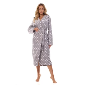 L&L 2406 Dots Long S-2XL dámsky župan