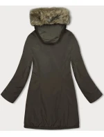 Dámska zimná bunda v khaki farbe (M-R45)