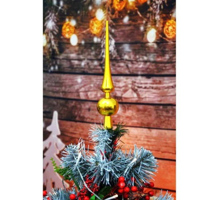 VÝŠKA VRCHOLU VIANOČNÉHO STROMČEKA 25 CM ZLATÁ