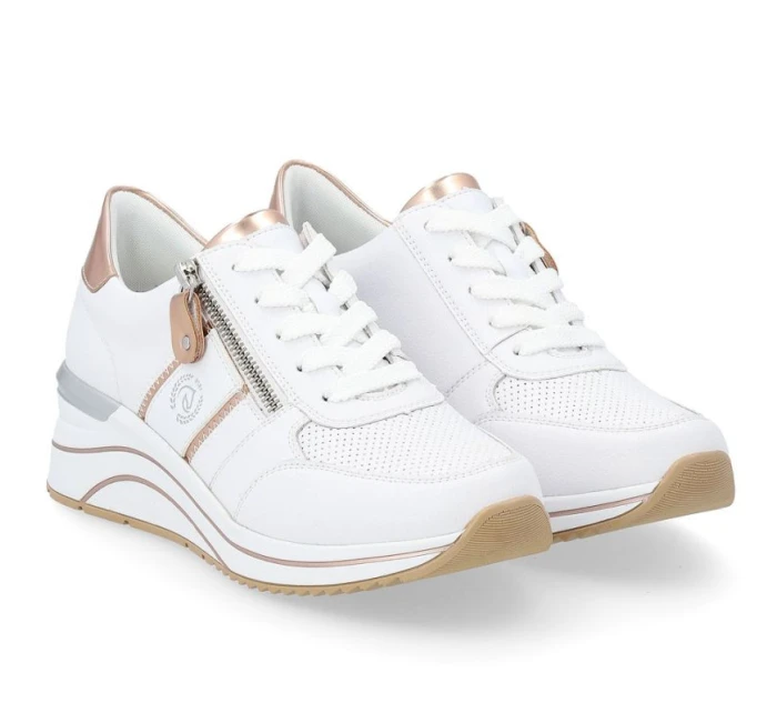 Dámske kožené tenisky na podpätku Remonte D0T04-80 Dámske kožené tenisky na podpätku Remonte D0T04-80