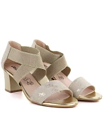 Dámské zlaté sandály se Jezzi model 22081695 - Hikvision