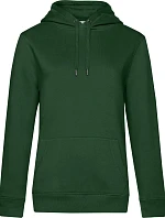 B&C QUEEN Hooded_° Dámska mikina s kapucňou 01.W02Q fľašovo zelená