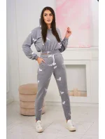 Sada s potlačou pištole šedá