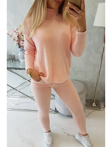 Dvoudílný model 18747406 set alpaka pudrově růžový - K-Fashion