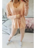 Súprava svetrov 3-dielna púdrovo ružová