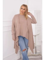 Halenka s rozšířeným spodním dílem tmavě béžová Halenka s rozšířeným spodním dílem tmavě béžová