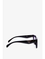 Dámske klasické slnečné okuliare so zlatými detailmi UV400 čierne