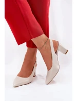 Dámske pohodlné lodičky na podpätku Sergio Leone - perleťové Dámske pohodlné lodičky na podpätku Sergio Leone - perleťové