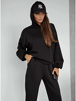 Dámska čierna tepláková súprava FashionStreet AY1213 Dámska čierna tepláková súprava FashionStreet AY1213