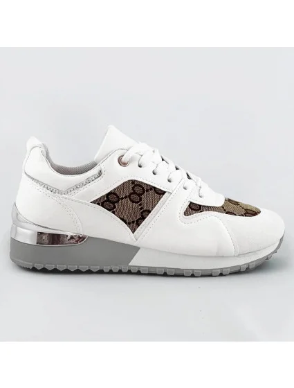 Biele dámske tenisky adidasky so zvýšenou podrážkou (666-21) Biele dámske tenisky adidasky so zvýšenou podrážkou (666-21)