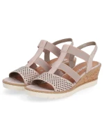 Pohodlné sandály na podpatku Remonte W model 19730112 rose gold - Rieker