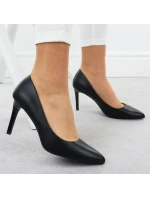 Černé lodičky na jehlovém podpatku Sergio model 21905077 - LEONE