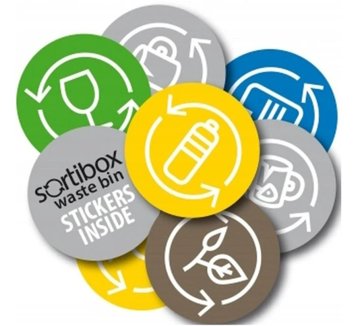 Odpadkový kôš 20 l SORTIBOX SET4 PACKY ŠEDÉHO KAMEŇA detské