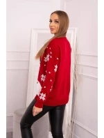 Sveter s vianočným motívom červený Sveter s vianočným motívom červený