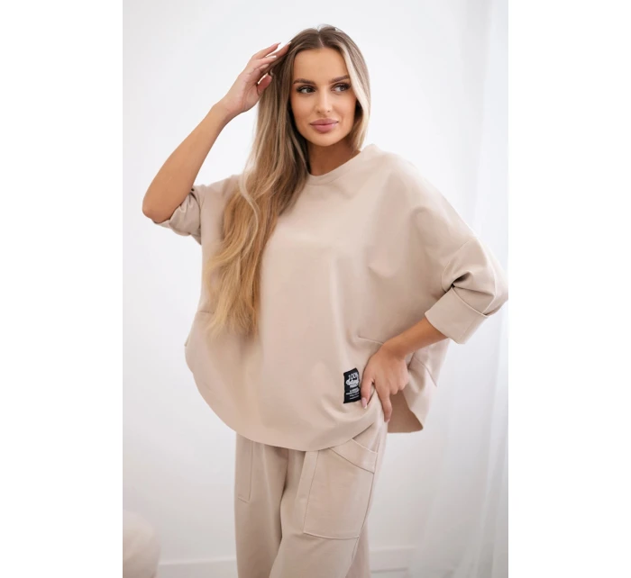 Souprava Punto Milano Winter tepláky + kalhot béžový Souprava Punto Milano Winter tepláky + kalhot béžový