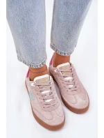 Semišové Sportovní Boty Sneakers Dámské model 21690063 Špinavě Růžové - D.Franklin