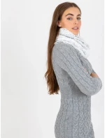 Tunelová šála AT KM model 21370637 bílá a černá - FPrice