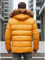 Pánská zimní bunda prošívaná žlutá Dstreet model 21965401 - FashionStreet