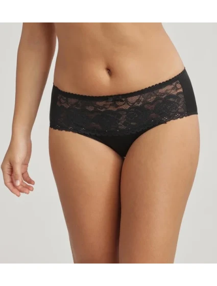 Dámske čipkované nohavičky PLAYTEX FLOWER ELEGANCE RCS MIDI BRIEF - PLAYTEX - čierna