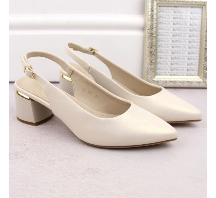 Sergio Leone W SK439B perlové elegantné plné sandále