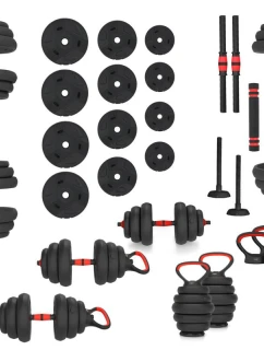 Sada závaží HMS SGN120 6v1 (činka, činka a kettlebell) 20 kg