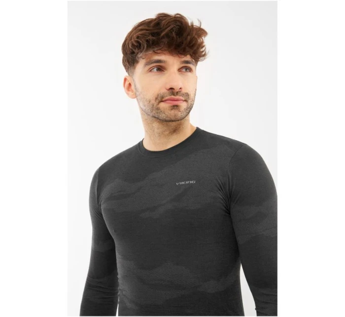 Pánské spodní prádlo  Man Longsleeve Merino velikost L černá model 21443732 - Viking