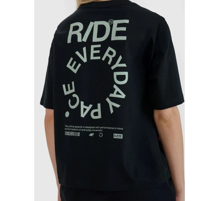 Dámske tričko oversize s potlačou 4F 4FWSS25TTSHF1993-20S Dámske tričko oversize s potlačou 4F 4FWSS25TTSHF1993-20S