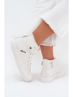 Trampki Damskie Big Star Ocieplane Białe V274541FW Trampki Damskie Big Star Ocieplane Białe V274541FW