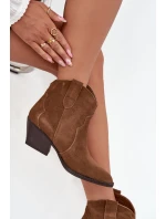 Nazouvací dámské kovbojky z přírodního semiše camel Beretta Nazouvací dámské kovbojky z přírodního semiše camel Beretta